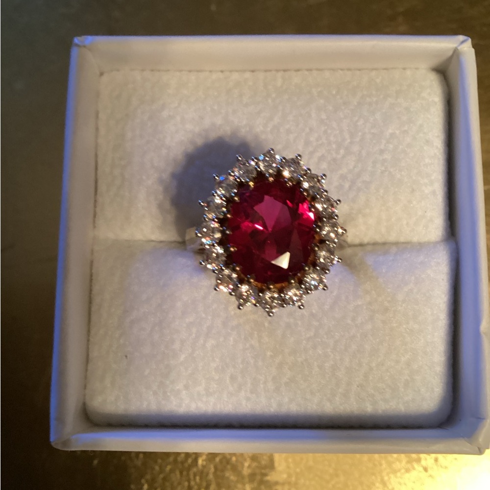 Ruby and Zilconia Diana Ring